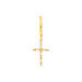 Single Creole SPARKLE CROSS, 18 K Gelbgold vergoldet