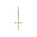 Single Creole SPARKLE CROSS, 18 K Rosegold vergoldet