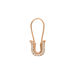 Single-Ohrhnger SAFETY PIN, 18 K Rosegold vergoldet