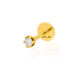 Single Piercing mit Diamant, Krappenfassung, 14 Karat Gelbgold
