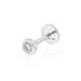 Single Piercing mit Diamant, Rundfassung, 14 Karat Wei�gold
