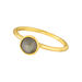 Stacking Ring, Labradorit, 6mm, 18 K Gelbgold vergoldet