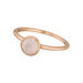 Stacking Ring, Rosenquarz, 6mm, 18 K Rosegold vergoldet, Gr.52