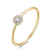 Verlobungsring Pave II in 18 Karat Gelbgold mit Diamanten
