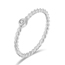 Verlobungsring Single Diamond in Weissgold