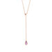 Y-Halskette Gem Drop, Amethyst, 18 K Rosegold vergoldet