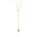 Y-Halskette Gem Drop, Amethyst, 18 Karat Gelbgold vergoldet