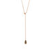 Y-Halskette Gem Drop, Rauchquarz, 18 Karat Rosegold vergoldet Y-Halskette Gem Drop, Rauchquarz, 18 Karat Rosegold vergoldet