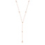 Y-Halskette Pure mit Zirkonia, 18 Karat Rosegold vergoldet