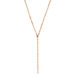Y-Halskette Square, 52cm, 18 Karat Rosegold vergoldet