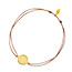 Glcksbndchen Slices, 18 K Gelbgold vergoldet, Beige Bild 2