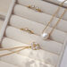 Halskette Perlen Tropfen, 18 K Rosegold vergoldet Bild 4