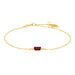 Armkette Rhodolith SQUARE, 14 Karat Gelbgold Bild 4