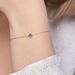 Armkette Cabochon, Blue Topaz, 14 Karat Rosegold Bild 4