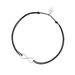 Herren Armband INFINITY, 14 Karat Weigold, Schwarz Bild 2