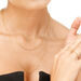 Halskette Smaragd, 14 Karat Rosegold 