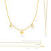 Initialen-Halskette mit 2 Buchstaben & Wunschanh�nger, 14 Karat Gelbgold 