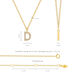 Halskette Letter D, 14 K Gelbgold mit Diamanten Bild 4