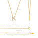 Halskette Letter K, 14 K Gelbgold mit Diamanten Bild 4