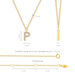 Halskette Letter P, 14 K Gelbgold mit Diamanten Bild 4