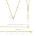 Halskette Letter V, 14 K Gelbgold mit Diamanten Bild 4