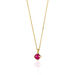 Halskette Cabochon, Rubin, 14 Karat Gelbgold Bild 2