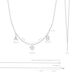Initialen-Halskette mit 2 Buchstaben & Wunschanh�nger, 14 Karat Wei�gold 