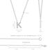 Halskette Letter K, 14 K Weigold mit Diamanten Bild 4