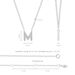 Halskette Letter M, 14 K Weigold mit Diamanten Bild 4
