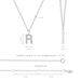 Halskette Letter R, 14 K Weigold mit Diamanten Bild 4