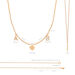 Initialen-Halskette mit 2 Buchstaben & Wunschanh�nger, 14 Karat Rosegold 
