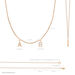 Initialen-Halskette mit 2 Anhngern, 45 cm, 14 Karat Rosegold Bild 3