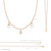 Initialen-Halskette mit 3 Anhngern, 45 cm, 14 Karat Rosegold Bild 3