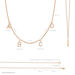 Initialen-Halskette mit 4 Anhngern, 45 cm, 14 Karat Rosegold Bild 3