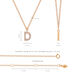 Halskette Letter D, 14 K Rosegold mit Diamanten Bild 3