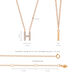 Halskette Letter H, 14 K Rosegold mit Diamanten Bild 4