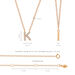 Halskette Letter K, 14 K Rosegold mit Diamanten Bild 4