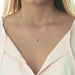 Halskette Cabochon, Blauer Topas, 14 Karat Rosegold Bild 2