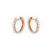Creole mit Diamanten, 18 Karat Rosegold 