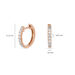Creole mit Diamanten, 18 Karat Rosegold 
