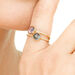 Ring Blue Topas mit Diamanten, 14 Karat Gelbgold Bild 2