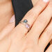 Ring Blue Topas mit Diamanten, 14K Weißgold, Gr.52 Bild 4