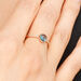 Ring Blue Topas mit Diamanten, 14 Karat Rosegold Bild 3