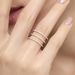 Ring Triple mit Diamanten, 18K Rosegold Bild 2