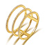 Ring Triple mit Diamanten, 18 K Gelbgold, Größe 46 Bild 2