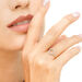 Ring Kleeblatt mit Diamanten, 18 Karat Weigold, Gre 50 Bild 2