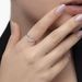 Ring Herz mit Diamanten, 18 Karat Weigold, Gre 50 Bild 2
