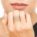 Ring Triple mit Diamanten, 18 Karat Weigold Bild 2