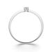 Verlobungsring Classic Solitair 0,04ct, 14K Weigold, Gr.50 Bild 4