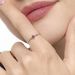 Ring Cabochon, 14 Karat Weigold, Rubin Bild 3